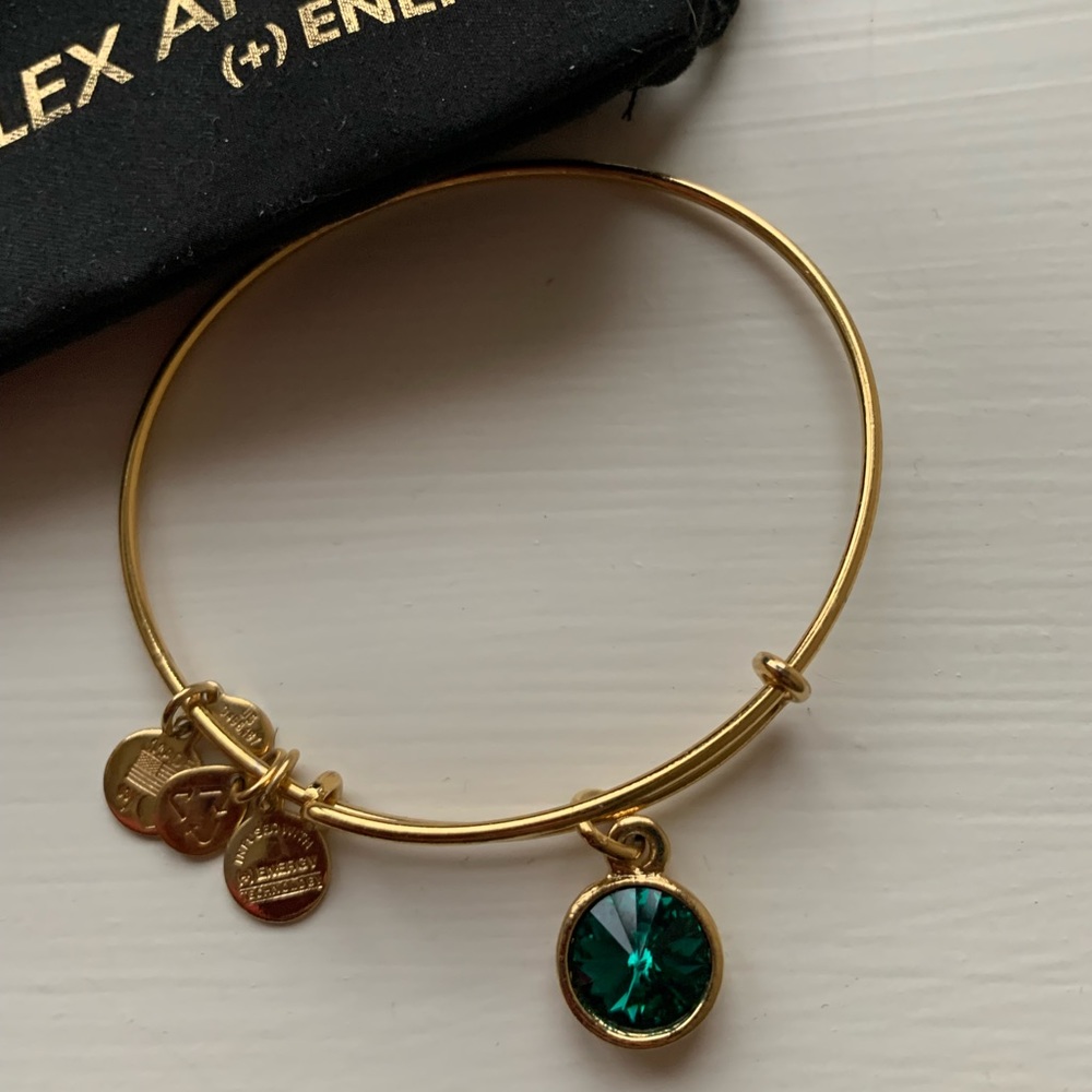 Alex and Ani gold charm bangle